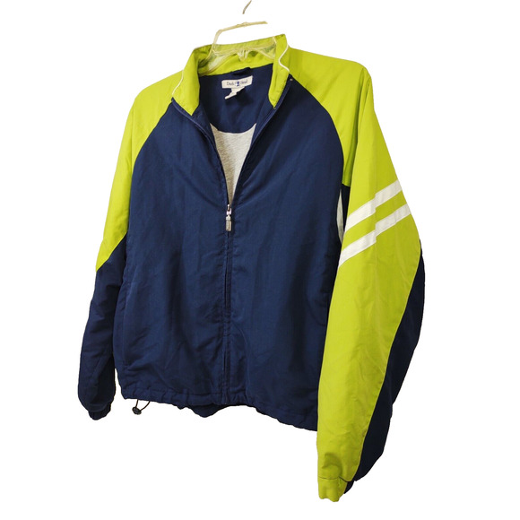 Duck Head Windbreaker Jacket Lightweight Size S Green Blue Zip Pockets Lined - Picture 2 of 11